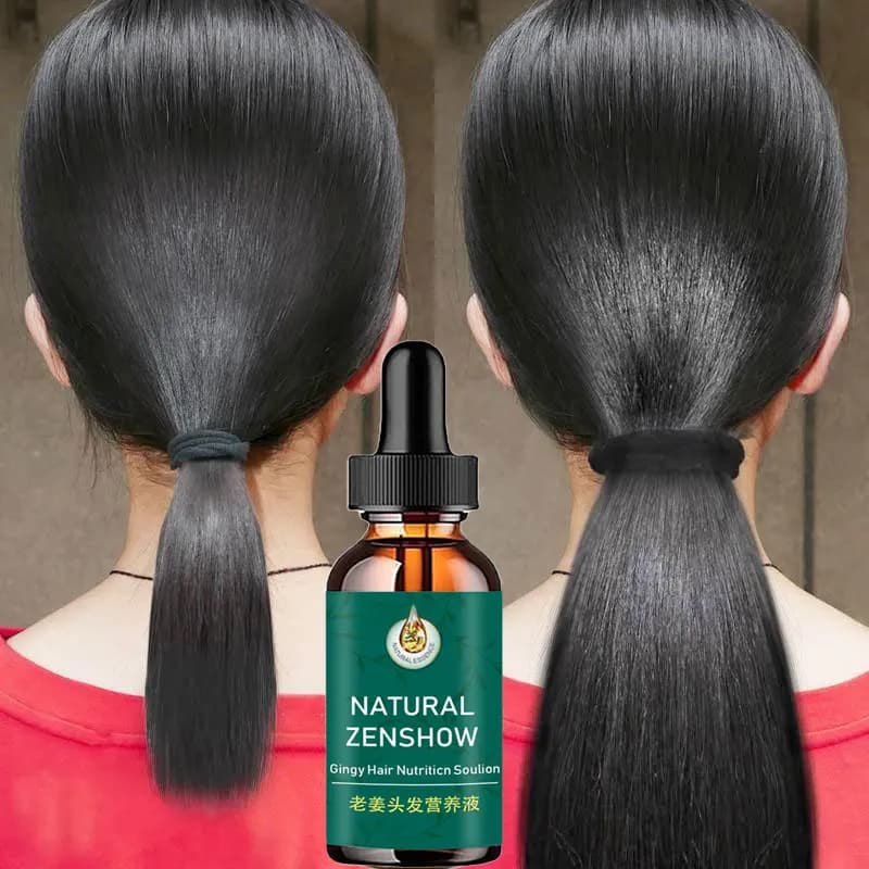 Zenzero crescita dei capelli olio essenziale cura dei capelli a base di erbe riparazione Anti-caduta dei capelli prodotti liquidi per la cura della testa per donne e uomini