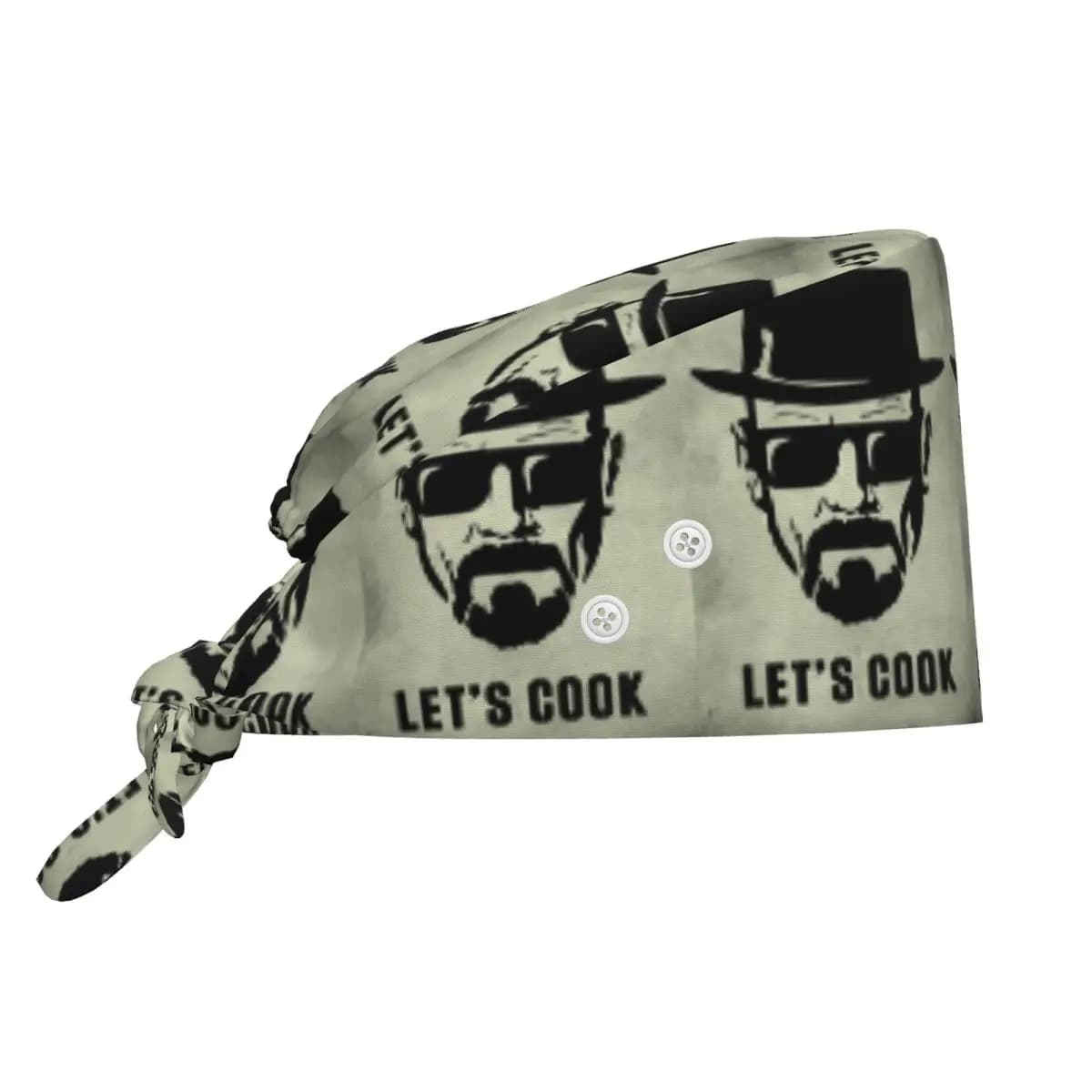 Heisenberg Lets Cook Scrub Hat Doctor Working Surgical Cap Unisex Adjustable Nursing Caps for Dentist