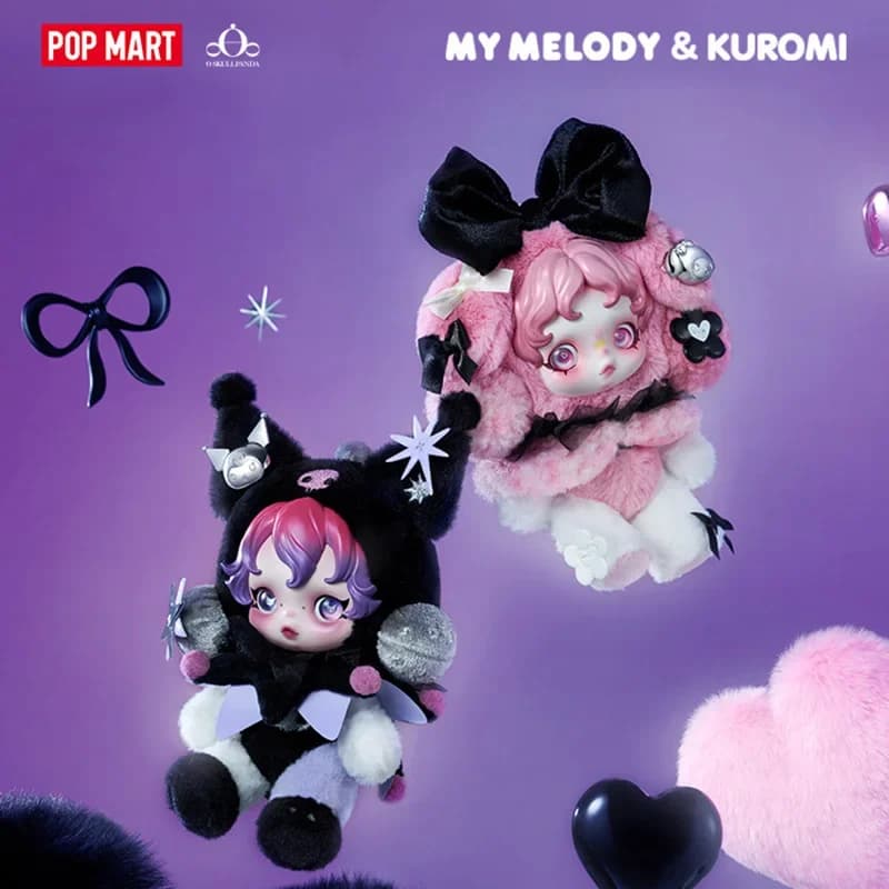 POPMART SKULLPANDA x Melody Coolomi Peluche Ciondolo Serie Scatola Cieca Giocattoli Anime Action Figure Sorpresa Scatola Mistero Bambole Regalo