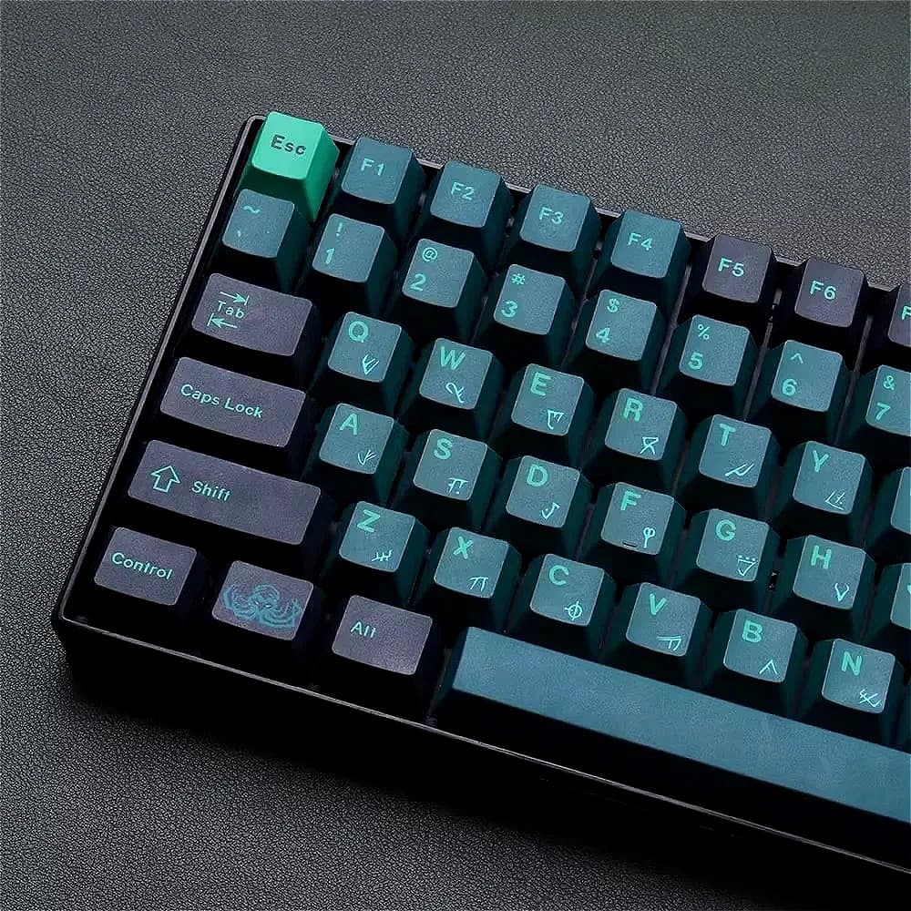 Cappellini per tastiera meccanica GMK Terror under Abyss Keycaps verde originale altezza grande Set completo PBT sublimazione termica meccanica