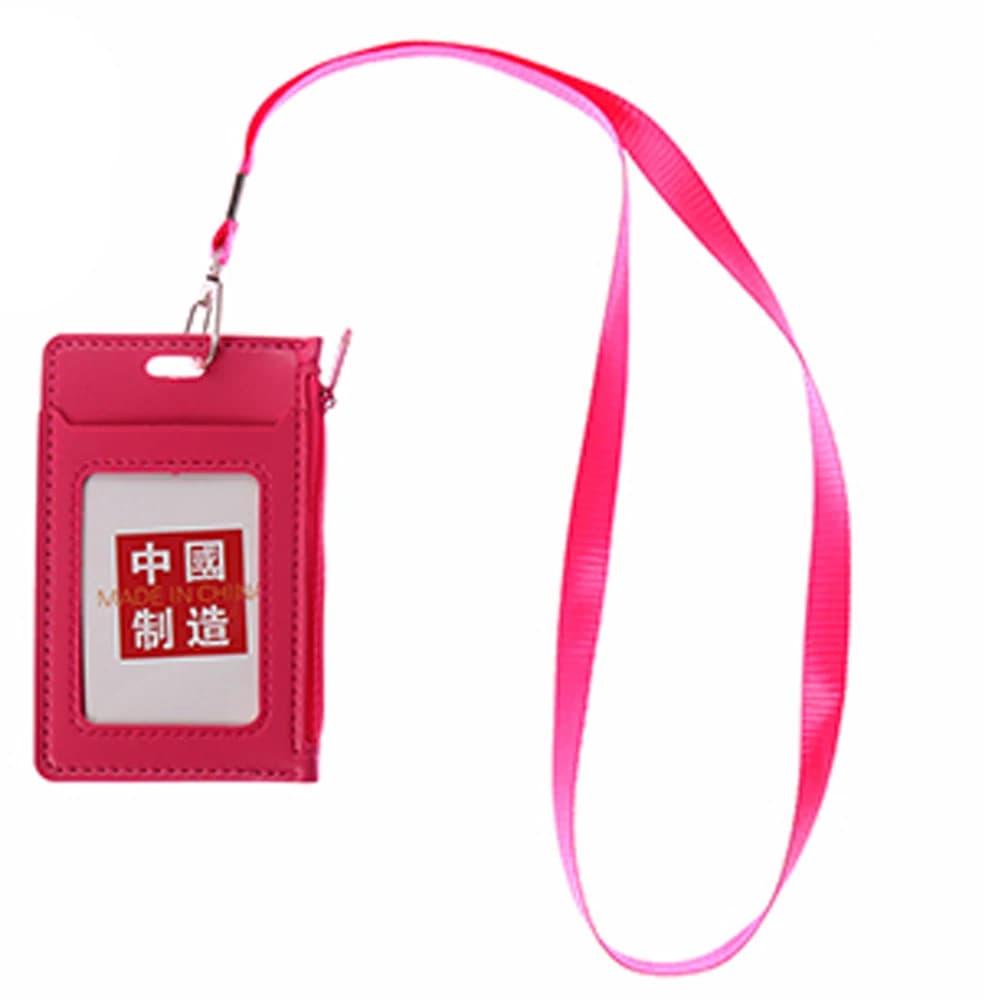Office Supplies Wallet Money Pouch Lanyard ID Card Holder ID Holders with Neck Strap Credit Card Holders Zipper Coin Purses