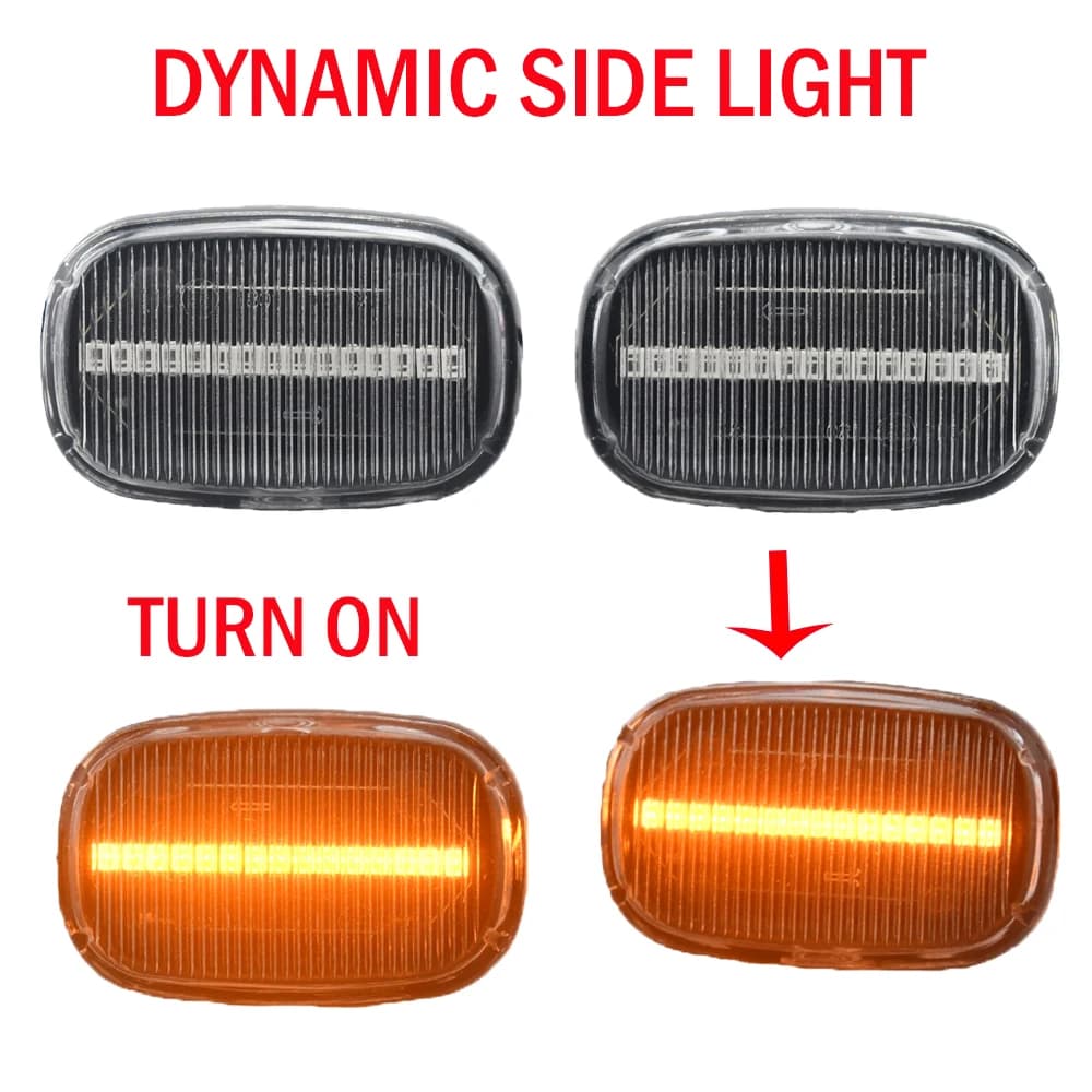 For Toyota Corolla E10/E11/E12 Yaris Verso Hilux Surf N21 RX Car Dynamic Led Side Marker Flowing Turn Signal Light Panel Lamp
