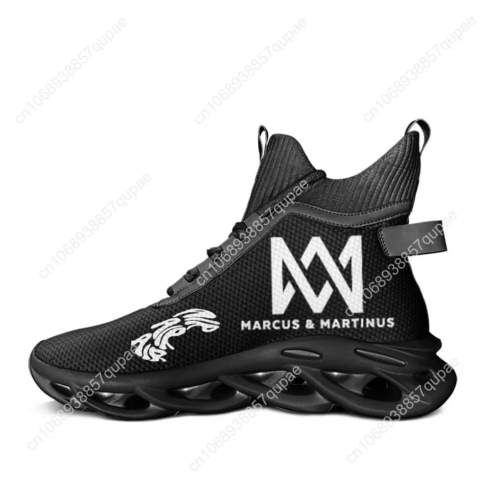 Marcus And Martinus High Top Flats Sneakers Mens Womens Sports Running Shoes Casual Lace up Hiking Lightweight Custom Shoes