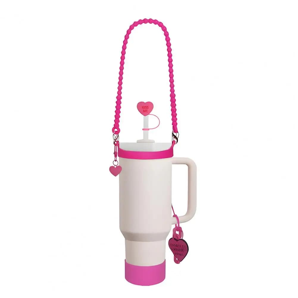Vacuum Sealed Water Bottle Decorative Sleeve Set of Silicone Boots with Strap Pendants for 30/40 Oz for bottles