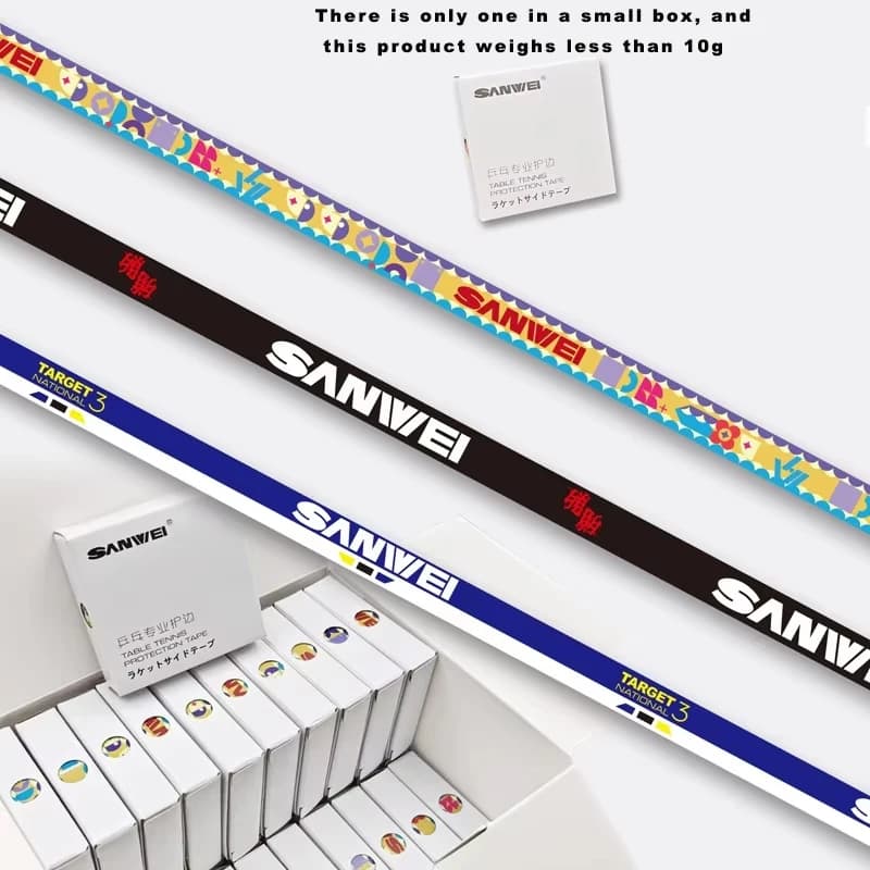 SANWEI Self-adhesive edge protection for ping pong rack protection for ping pong bat in PVC ping pong accessory