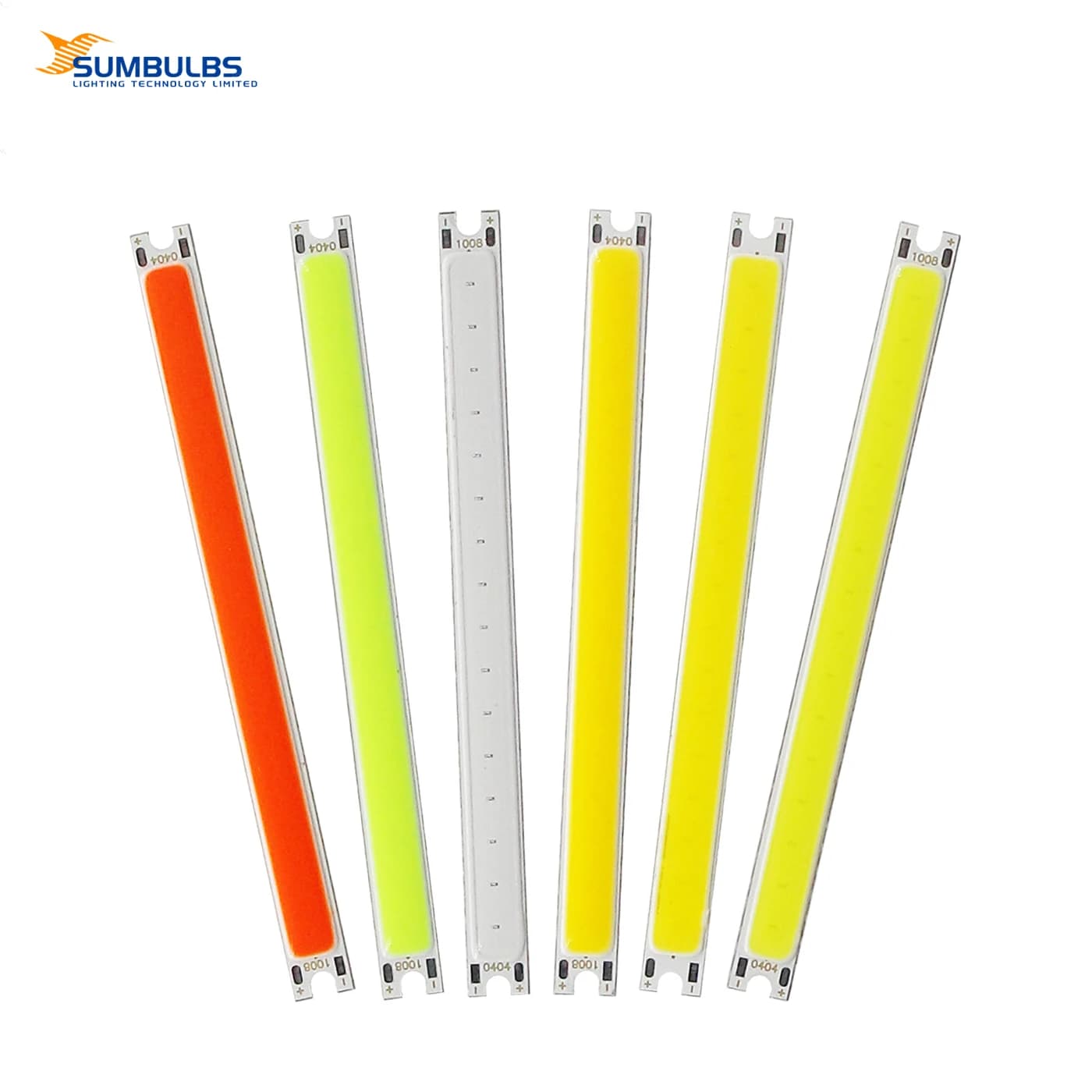 [SUMBULBS] 12V DC LED COB Lampadina Striscia Bar Sorgente luminosa 5W Rosso Verde Blu Caldo Naturale Freddo FAI DA TE 10CM Lampada a LED 500LM 100x8MM