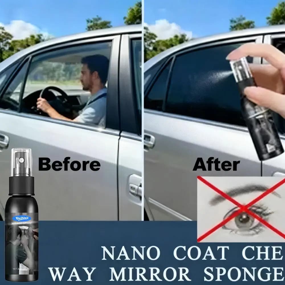 Spray Privacy in Vetro da 50ML, Rivestimento Nano a Specchio Unidirezionale, Spray Anti-Spia per Finestrini Auto, Vetri Domestici, Pareti Divisorie per Ufficio e Bagno