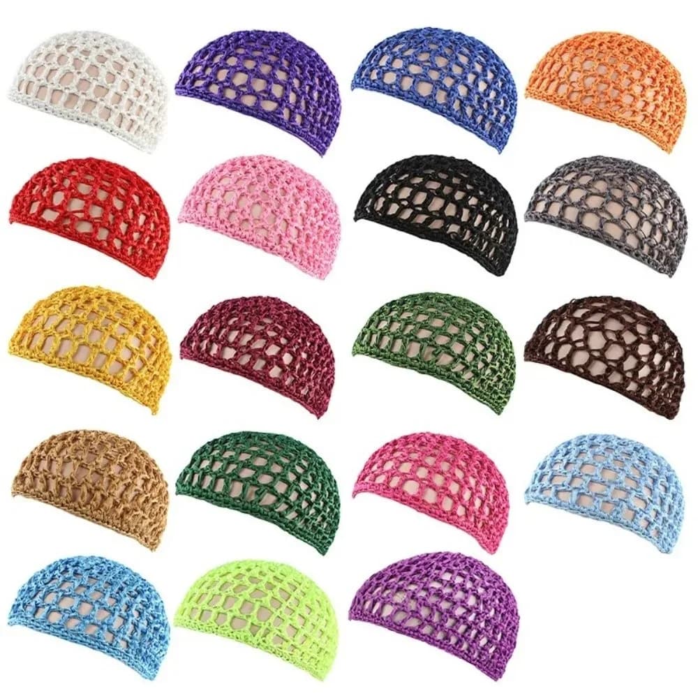 Semplice e Traspirante Rete per Capelli, Comodo Cappello all'Uncinetto, Turbante, Cappello a Rete Traforata, Copricapo per Parrucca, per la Preghiera