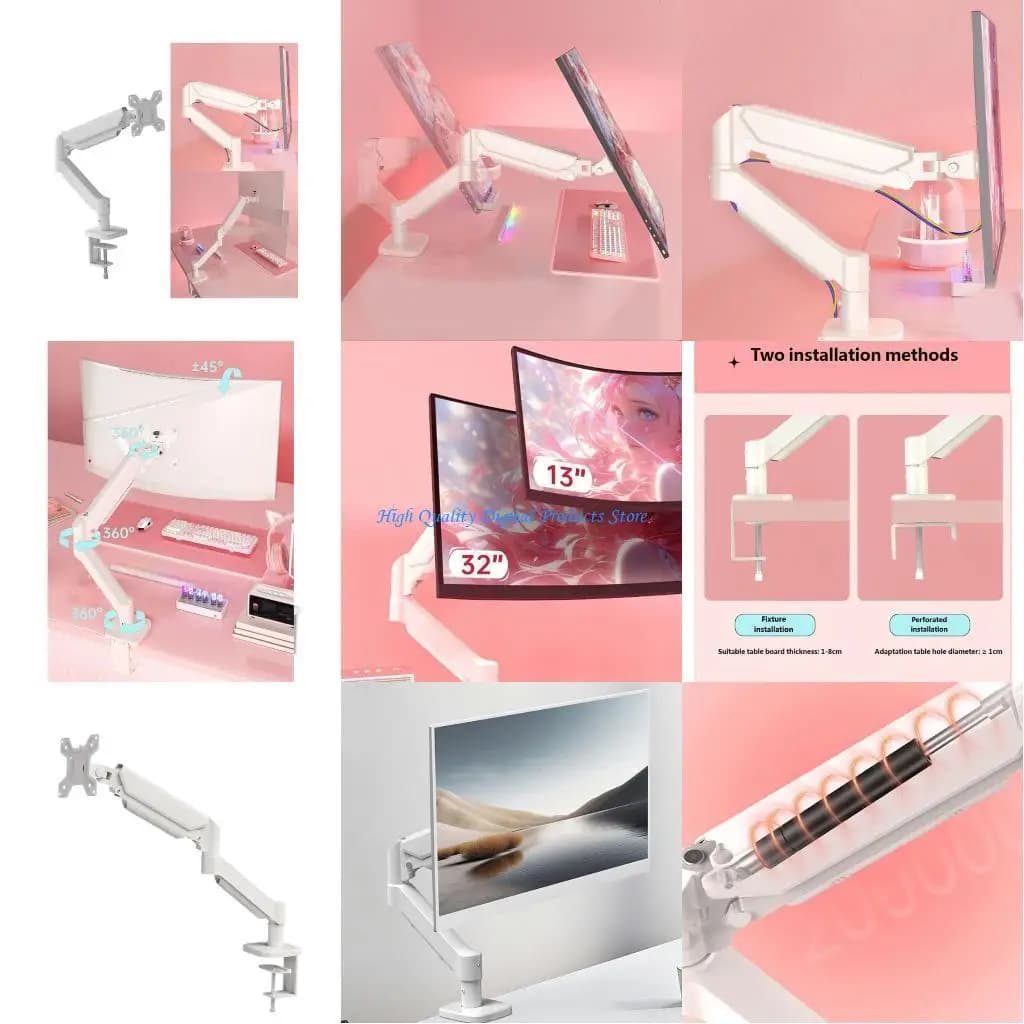 U2JE Staffa per braccio per monitor da tavolo per schermo da 13-32 pollici Supporto per supporto da tavolo per supporto per per