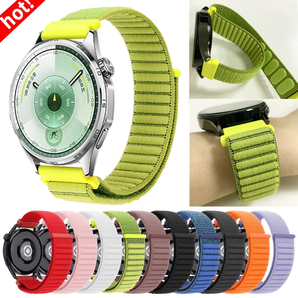 22mm 20mm cinturino sportivo in nylon per HUAWEI WATCH5 4/4pro GT 6 5 Pro GT6 5 4 3 46mm Sostituisci cinturino per Honor Magic Watch2 braccialetto
