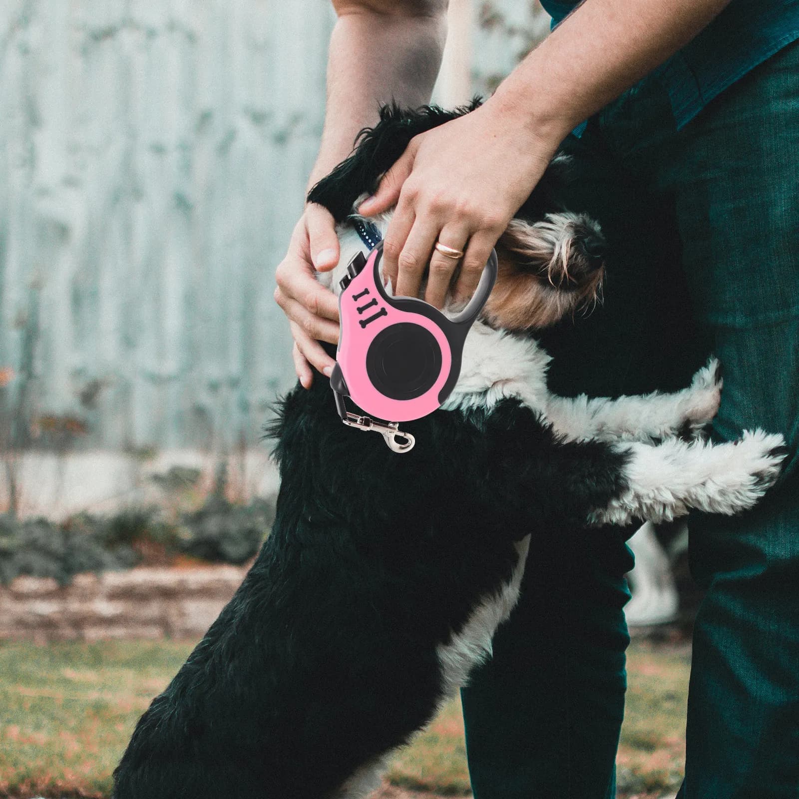 Guinzaglio Retrattile per Cani, Corda Portatile e Comoda per Animali Domestici, Manico Ergonomico, Facile da Indossare, Guinzaglio per Passeggiate all'Aperto, Accessorio per Cuccioli