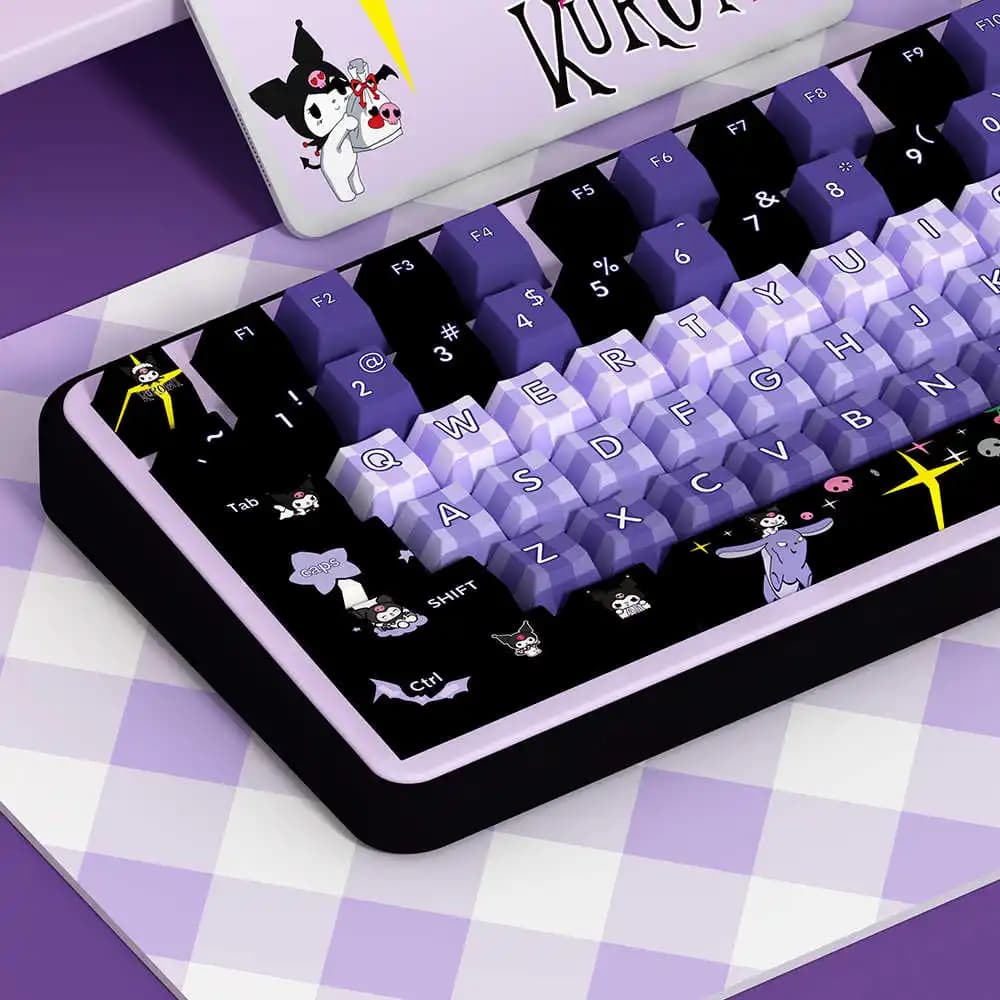 Anime Sanrio Kurumi Cartoon Copritasti Cherry Profilo PBT Sublimazione termica MX Switch Copritasti tastiera meccanica da gioco