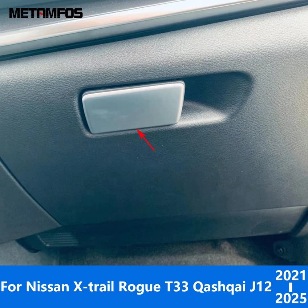 Accessori Per Nissan X-trail Xtrail Rogue T33 Qashqai J12 2021-2024 2025 Interno Cromato Contenitore Portaoggetti Maniglia Della Copertura Trim