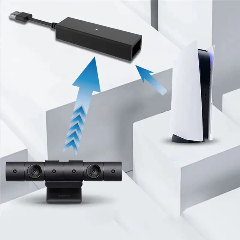 DT51 For PS5 VR Adapter Cable, Mini Camera Adapter for PlayStation 5 for PS4 VR Accessories, Connector