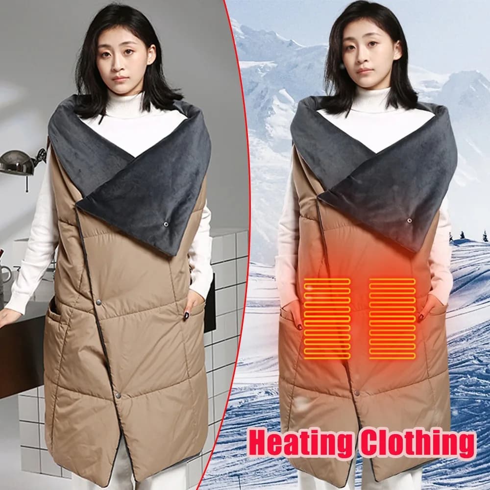 Coperta riscaldante elettrica Tecnologia grafene Temperatura costante intelligente Abbigliamento invernale Uomo Donna Protezione calda dal freddo Riscaldata