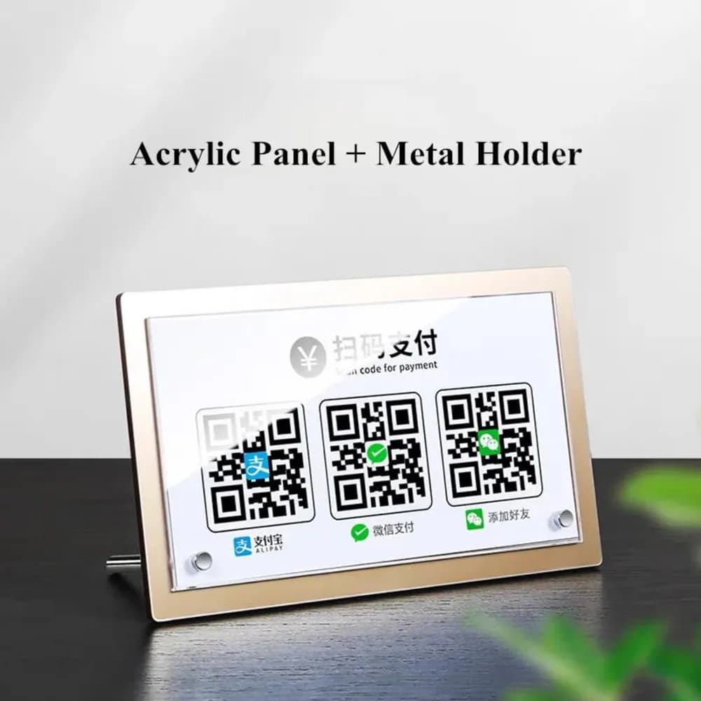 200x120mm Etichetta prezzo a forma di L Etichette Menu Carta Codice QR Tabella Numero Segnaposto Titolare cartello Acrilico Supporto espositore