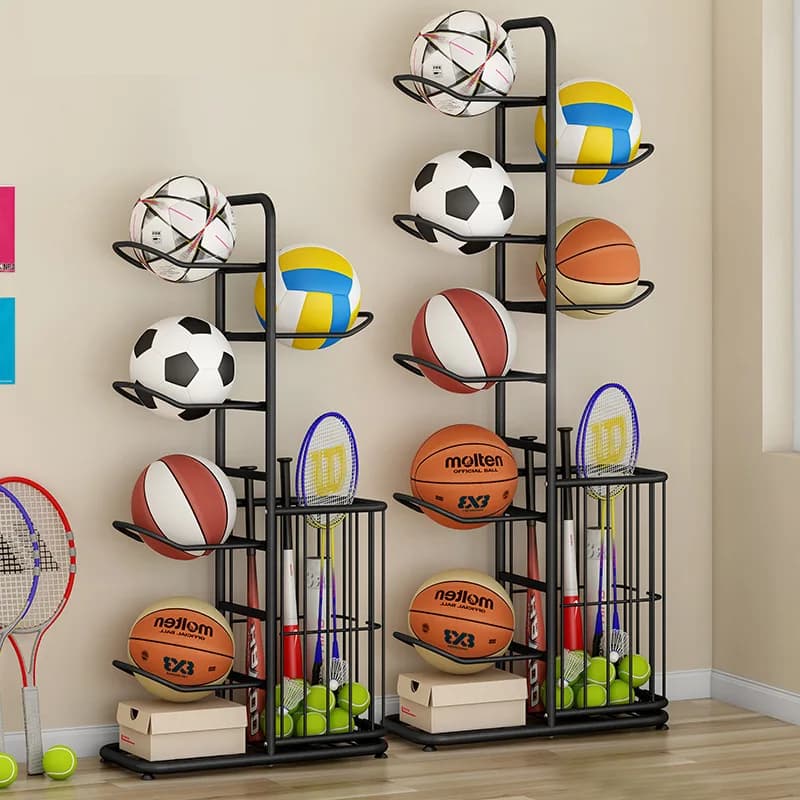 Basketball, Badminton, Volleyball - Organizer Sports Equipment for Home and Interior