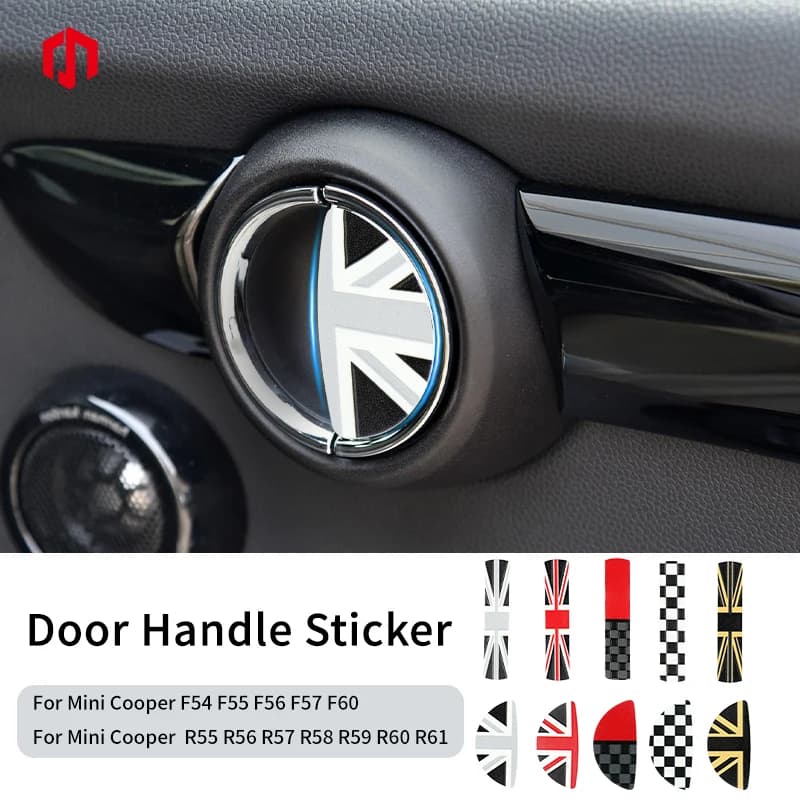 Auto Maniglia Della Porta Decorazione Adesivo In Pelle Per Mini Cooper JCW F56 F60 F55 F54 R56 R60 R55 Countryman Accessori Per Interni Auto