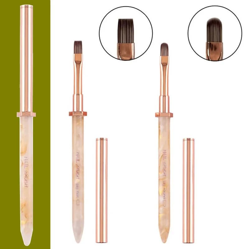 1/2PCS Pen Body With Holder Nail Brush Gel Paint Nail Art Gel Tip Extension Acrylic Construction Accessory Nail Art Brush