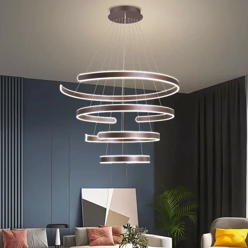Lampadario ad anello per decorazioni per la casa nordico adatto per soggiorni, ristoranti, tavoli da pranzo, lampade a sospensione, apparecchi di illuminazione per interni