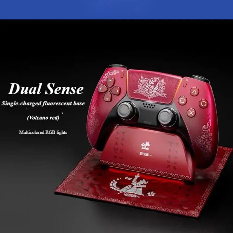 Dock di ricarica per archiviazione controller PS5 Base di ricarica DualSense Monster Hunter Wilds Ricarica a tema Base singola Regalo di compleanno