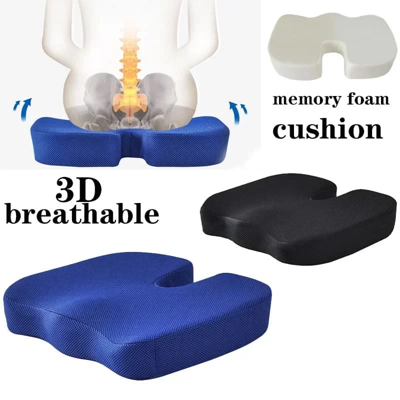 Cuscino per massaggio con sedile a U Cuscino in memory foam Cuscino per massaggio per auto Cuscino per sedile a rimbalzo lento Cuscino per sedia da ufficio Coccyx Ortopedico