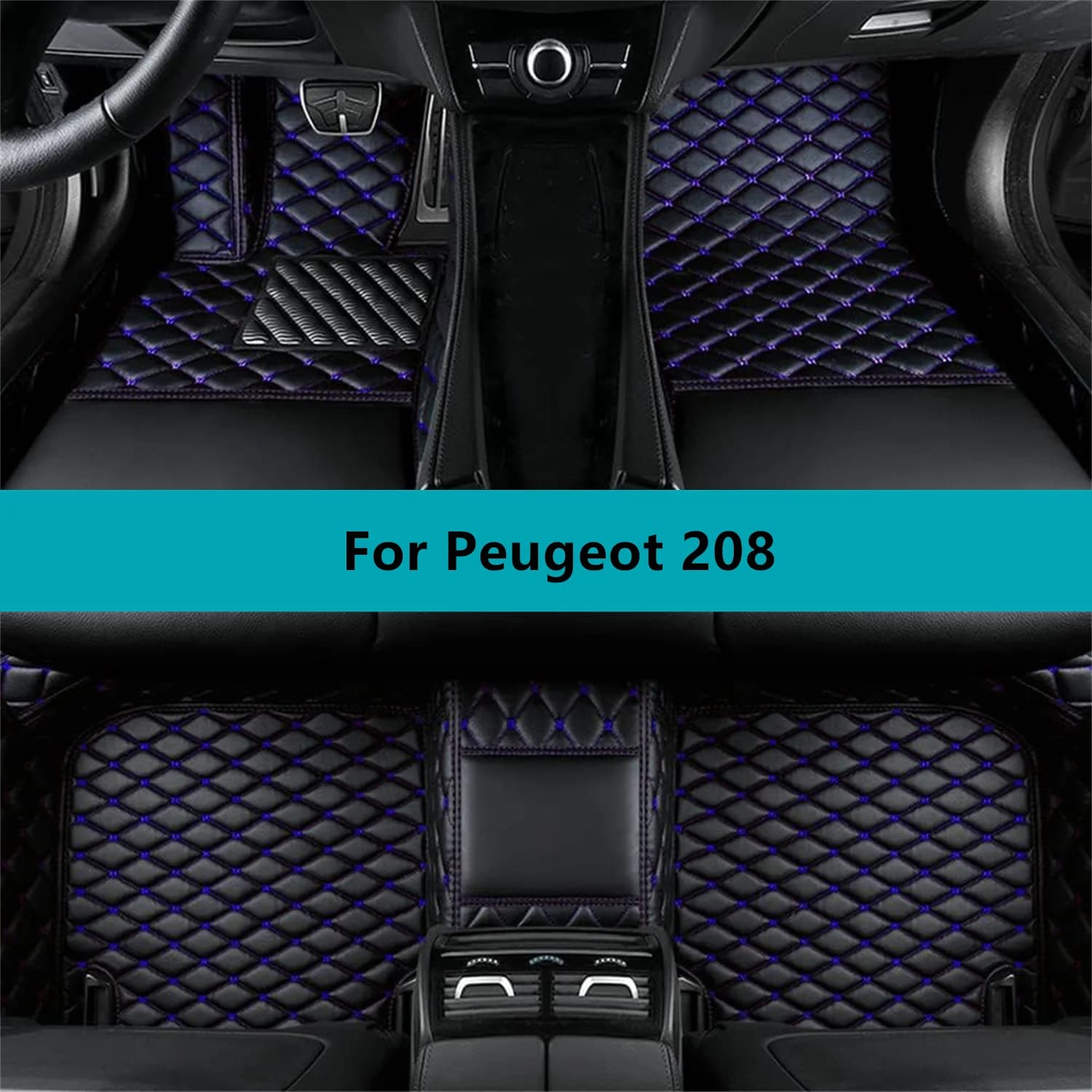 Tappetini per auto personalizzati per Peugeot 208 2022 2023 2024 2025 2026 Tappetini per auto impermeabili per tutte le stagioni