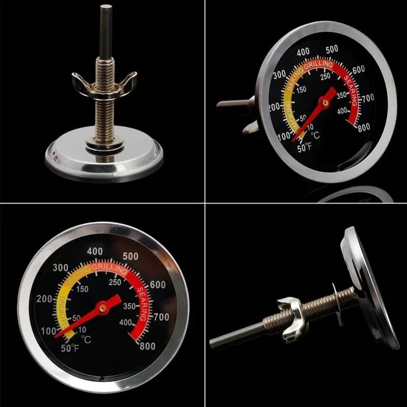 Stainless steel BBQ Smoker Grill temperature indicator 10-400degree Celsius camping stove camping equipment