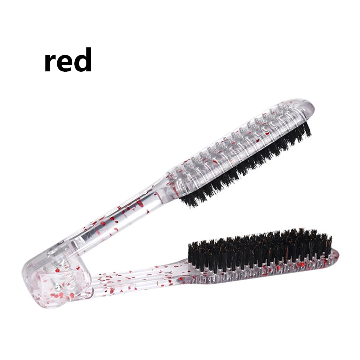 1pc professional hair crystal clip comb, V-clip straightening straight hair comb, hair styling tool, special for real hair wigs
