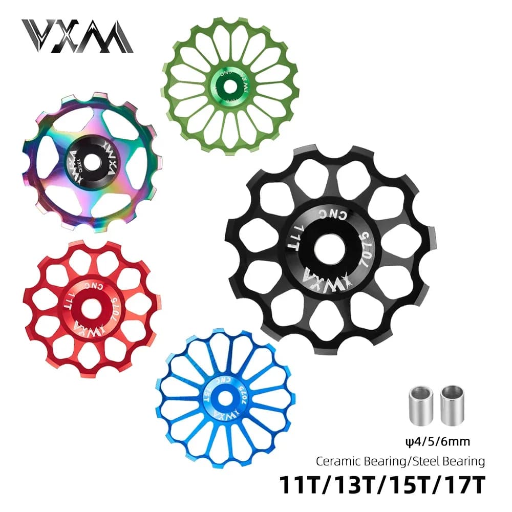 VXM MTB Bici Da Strada 11T 13T 15T 17T In Lega di Alluminio Jockey Ruota Deragliatore Posteriore Cuscinetto In Ceramica Guida Rullo Della Bicicletta