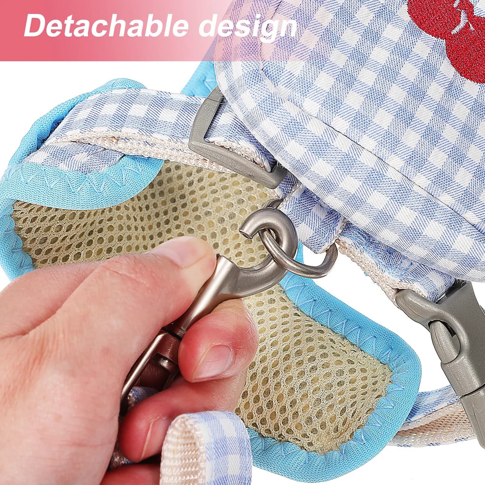 2Pcs Small Dog Harness Backpack Detachable Plaid Vest Puppy Leash Adjustable Pet Outdoor Harness Dog Backpack Leash