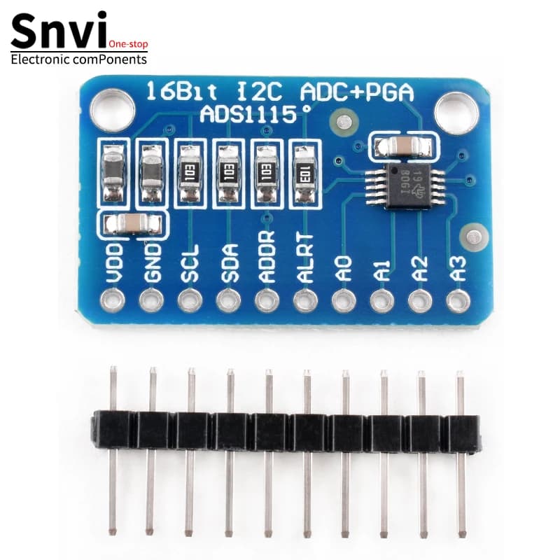 ADS1115 ADS1015 16-bit ADC I2C Module and 4-channel analog-digital converter with ADC PGA 2.0-5.5V card for Arduino Raspberry Pi