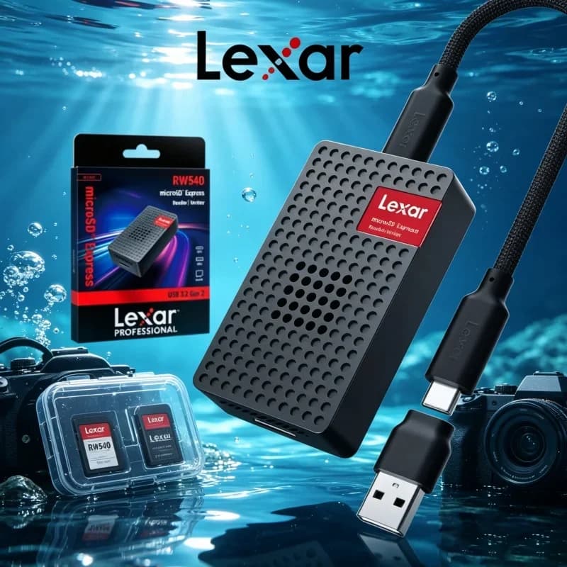 Lexar High Speed Memory Card Reader for Switch 2 PLAY PRO MicroSDXC Express RW540 USB3.2 Type C 900MB/s