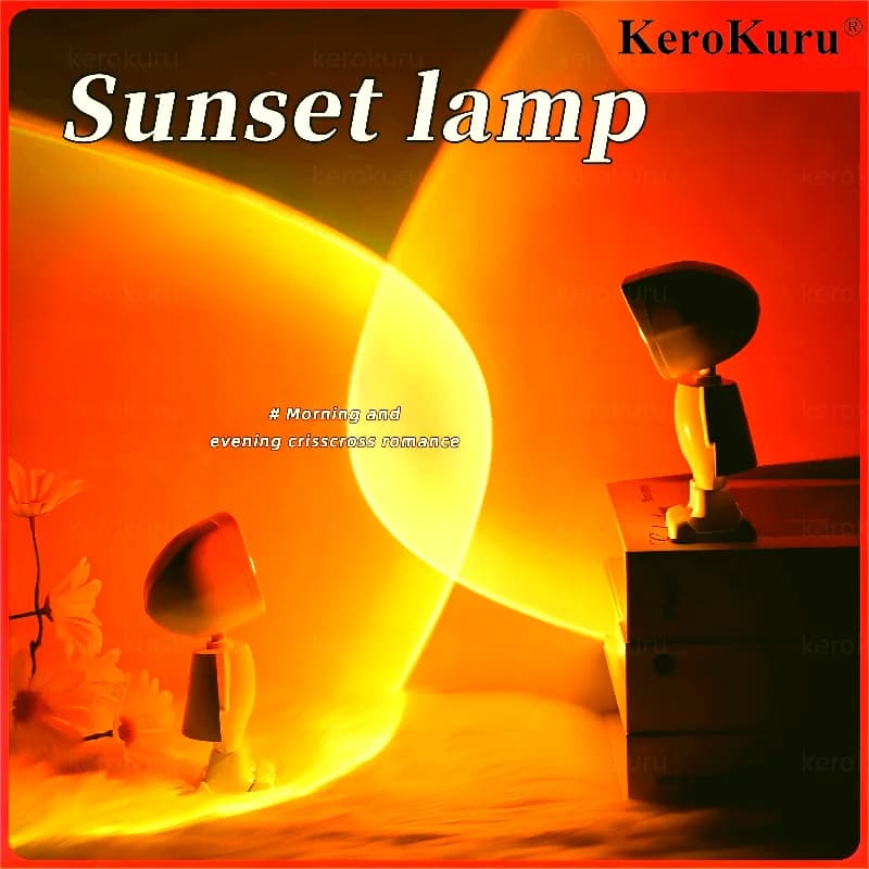 USB Sunset Lamp proiettore luci a Led rotazione a 360 ° luci arcobaleno 5V LED Desk Night Light illuminazione d'atmosfera per Selfie Photography