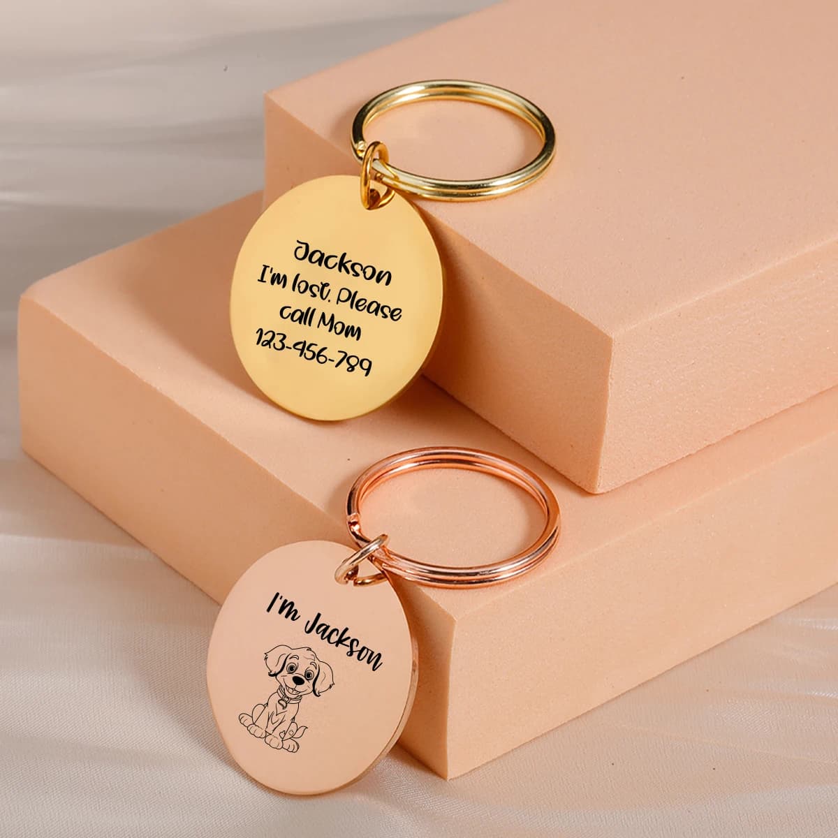 1 pezzo personalizzato per evitare che cani e gatti perdano le loro targhette identificative, targhette identificative per animali domestici con incisione personalizzata, targhette identificative personalizzate per animali domestici, an