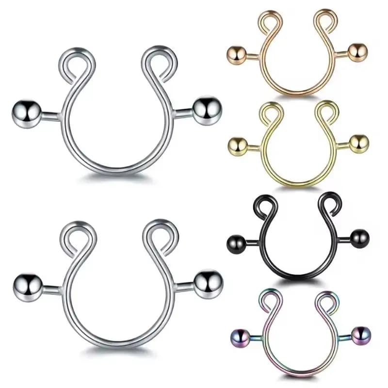 【SA】2 Pezzi Anelli per Capezzoli in Acciaio Inossidabile, Gioielli Piercing all'Ingrosso, Clip Sexy per Capezzoli da Donna, Morsetti per Capezzoli Senza Piercing, Gioielli per il Corpo