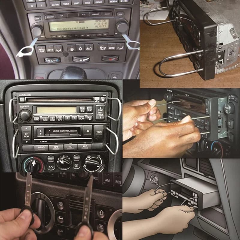 Insolito 20 pezzi stereo Dash lettore CD set di strumenti per la rimozione parti di ricambio per automobili accessori rimozione audio autoradio installazione Ke