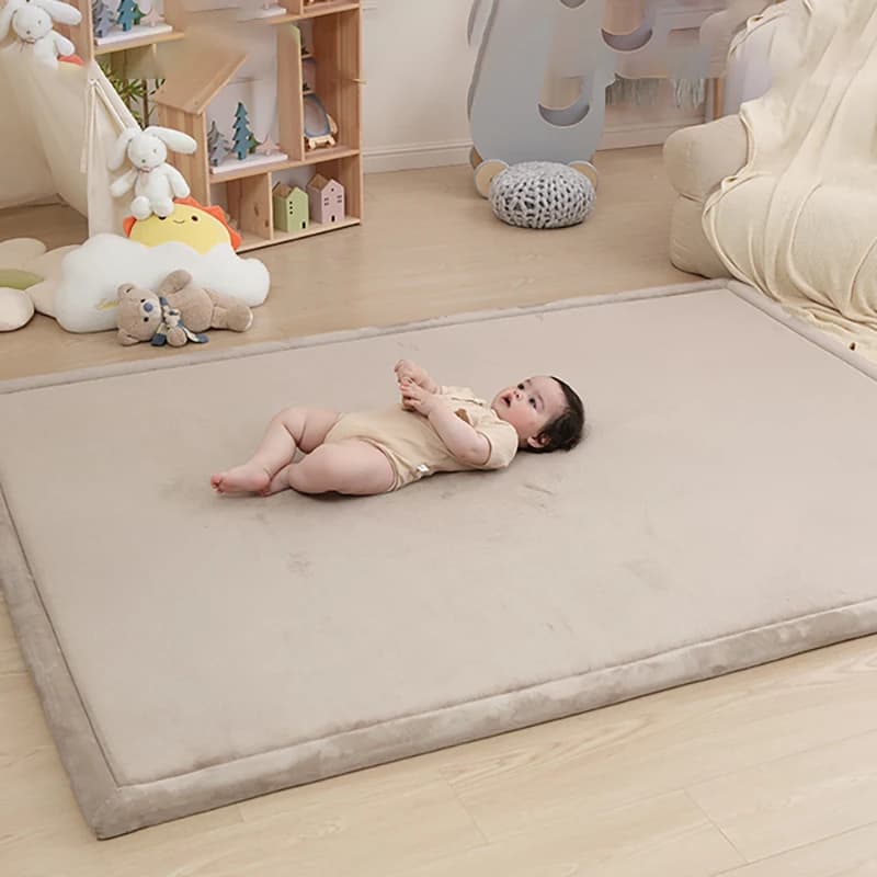 Solid living room carpets Non-slip style cream carpets for the decoration of the bedroom Yoga mat for floor Classic minimalist Tatami