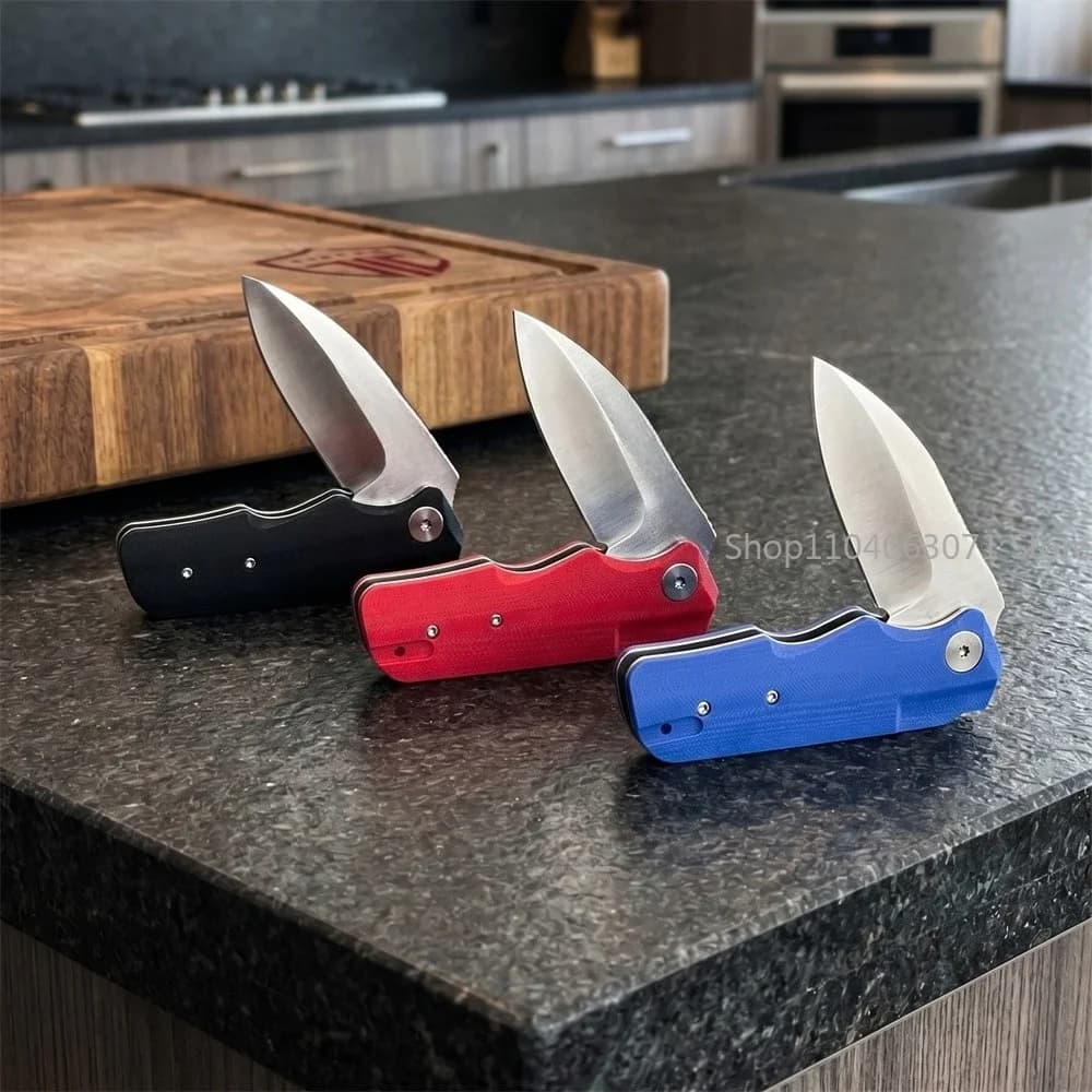 Compact Durable Household Fruit Cutter, 8Cr13Mov Blade and Anti-slip G10 Handle, Mini Portable Kitchen Daily Helper