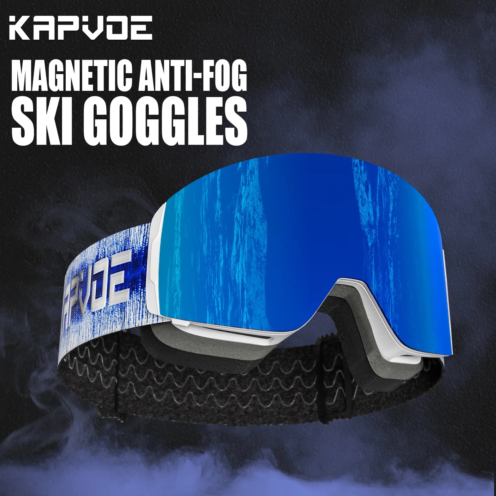 Kapvoe Occhiali da neve Snowboard Anti-Fog OTG Occhiali da sole da sci per uomo Donna Occhiali da ciclismo Occhiali di protezione UV400 Motoslitta