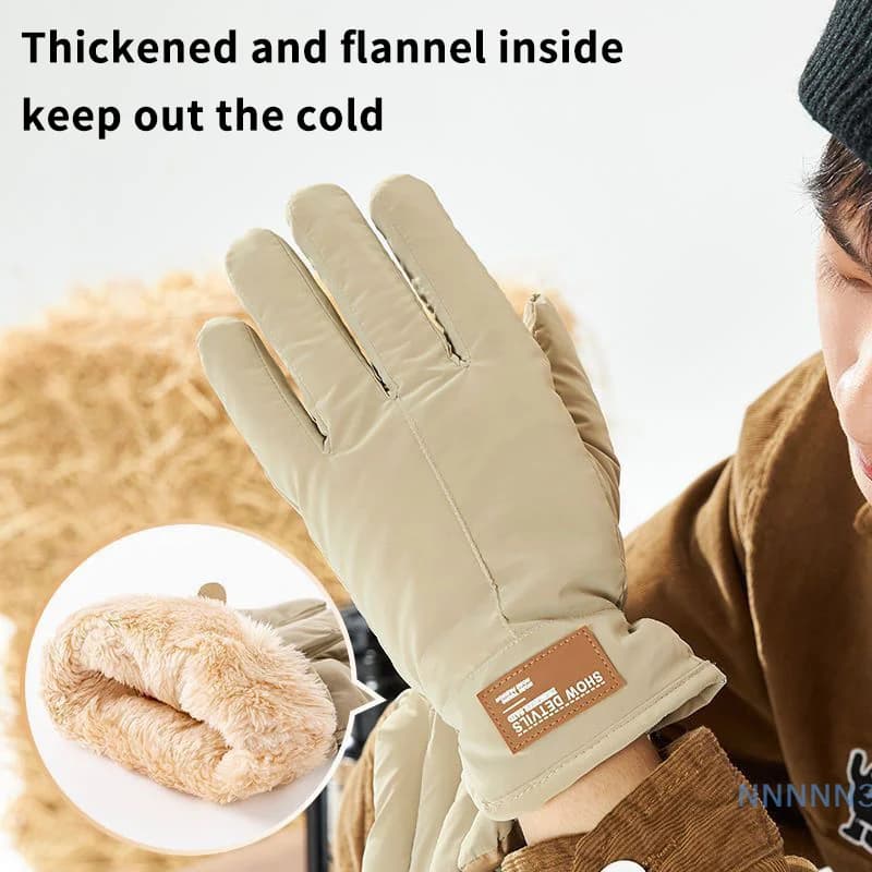 Men's Warm Gloves Winter Windproof Gloves Sports Cycling Gloves Non-slip Gloves outdoor touch screen Gloves whole fingers