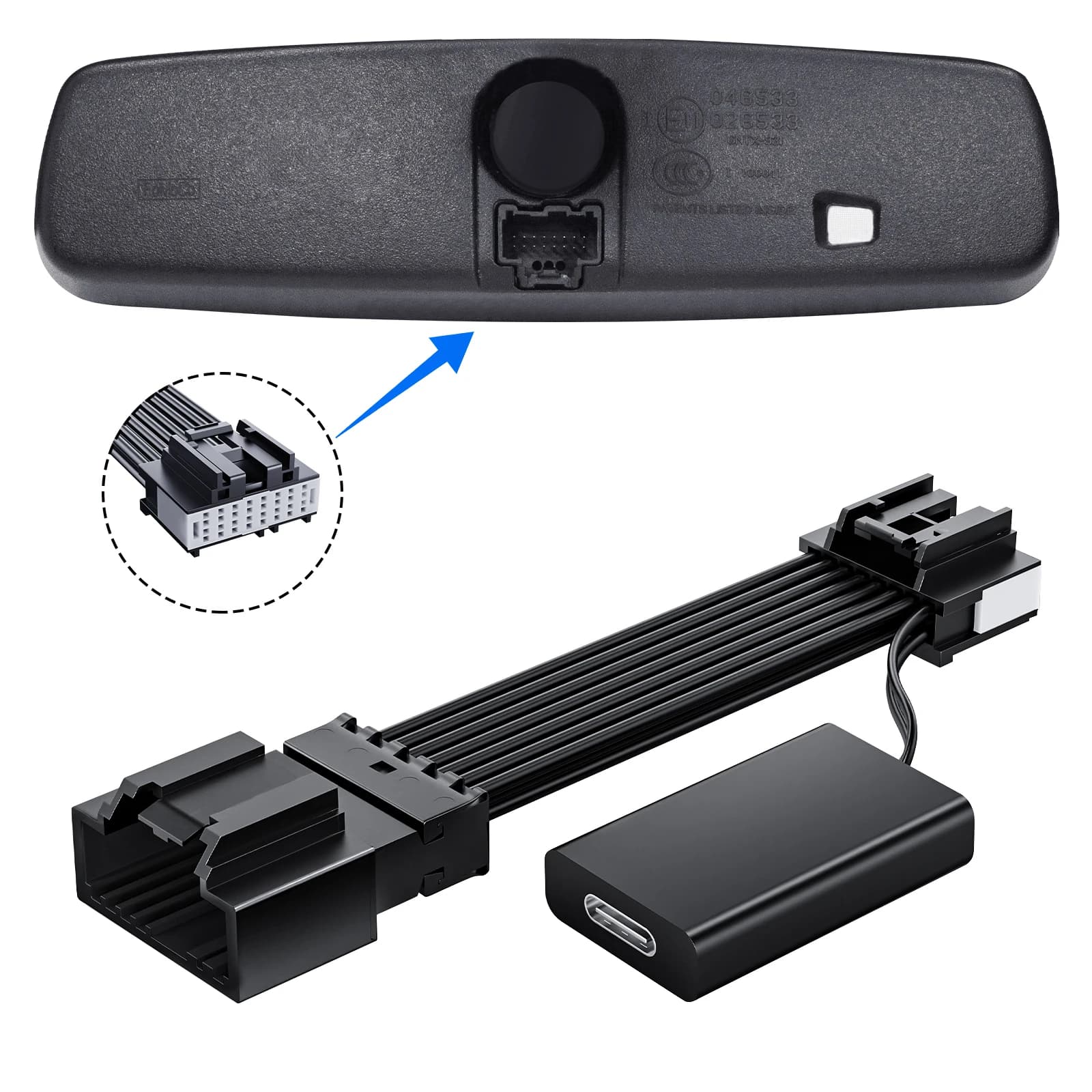 Mangoal Power Adapter for Dash Cam Custom for Ford 16 Pin (A Model) for F150/F250/F350 Explorer Bronco etc., GPS Radar Exposed Mirror