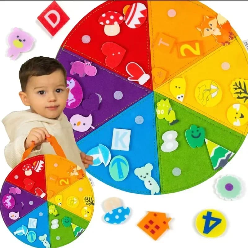 Tavola Sensoriale per Neonati, Giochi Montessori, Gioco Educativo per l'Apprendimento delle Forme Animali e l'Allenamento della Motricità Fine, Giocattoli Portatili per l'Autismo