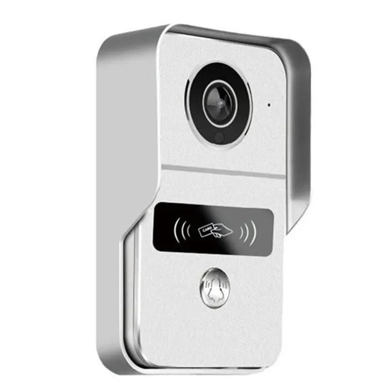 ABJN-1080P Videocitofono Wireless WiFi con Schermo Touch a 7 Colori da 10 Pollici, Kit Interfono Smart TUYA per Accesso RFID, Spina EU