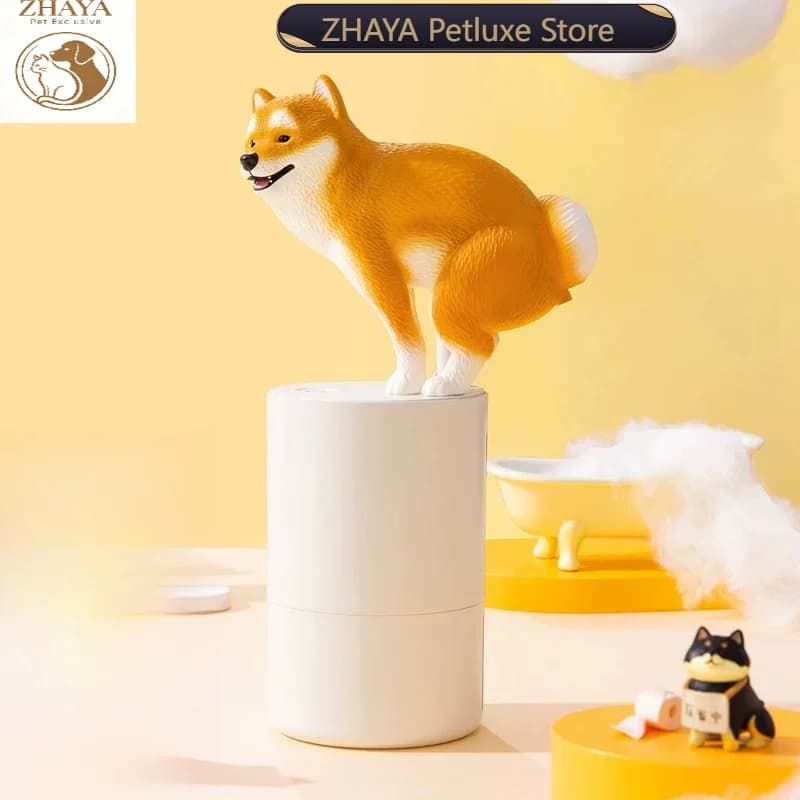 ZHAYA Creative Shiba Inu Automatic Soap Dispenser Funny Novelty Graduation Memorial Gift Abstract Humor Bathroom Decor Gadget