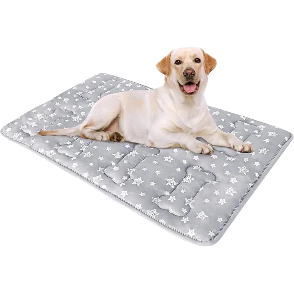 Tappetino per cassa per cani (36" X 23"), morbido tappetino per cani con stelle carine, cuscino per cassa personalizzato, fondo antiscivolo, cuccia lavabile in lavatrice