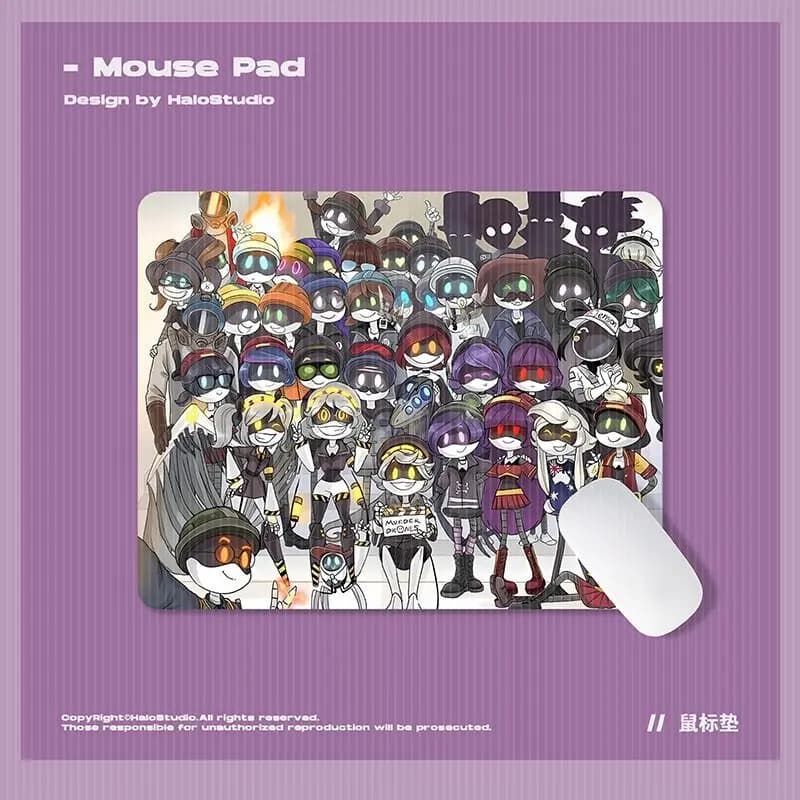 Anime Murder Drones Merch Mouse Pad Office Desk Writing Mat Cartoon Decorative Keyboard Mat for Laptop Gaming Desktop
