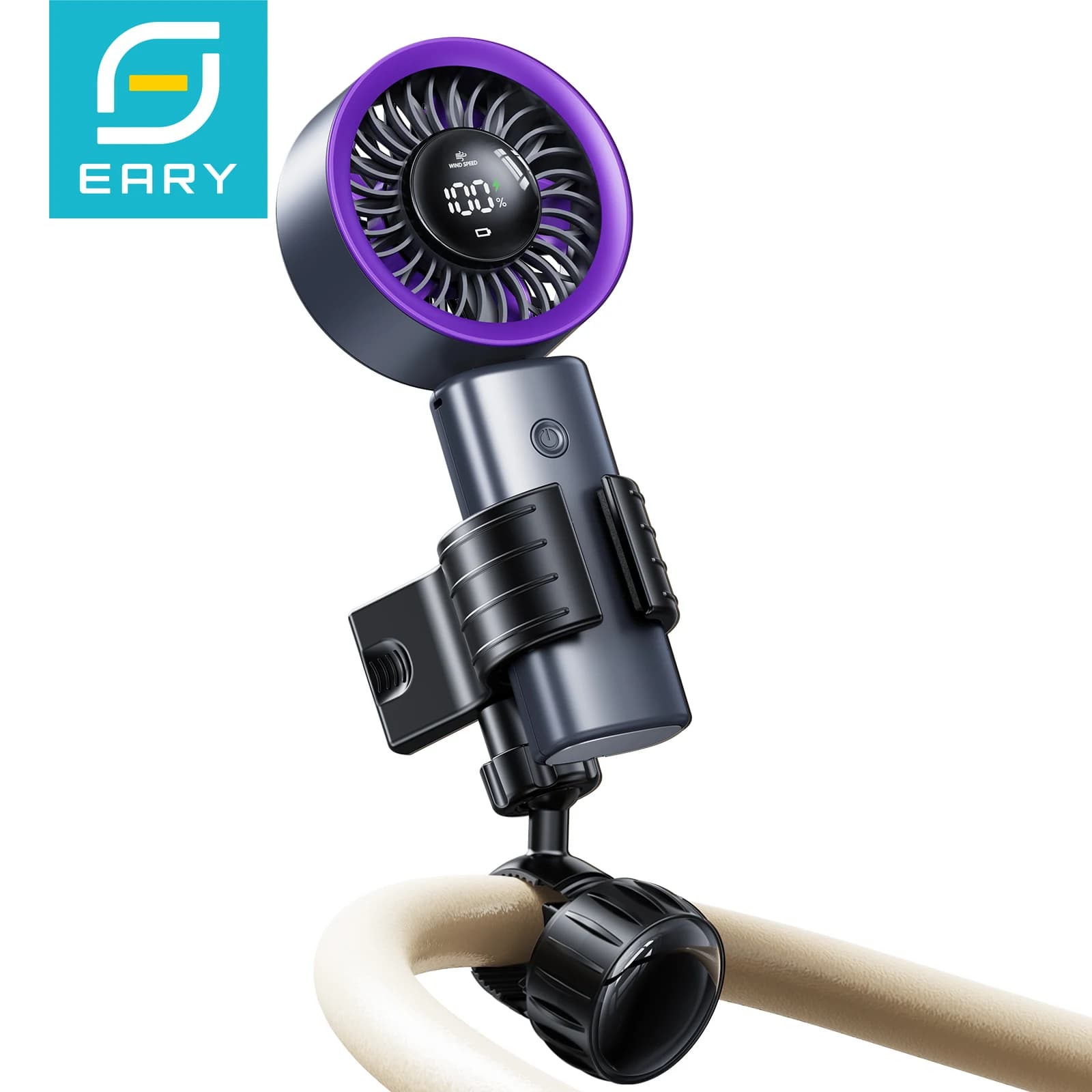 Eary Supporto per ventola portatile regolabile per passeggino Clip Supporto universale Trasforma a clip Mini accessori per passeggini portatili