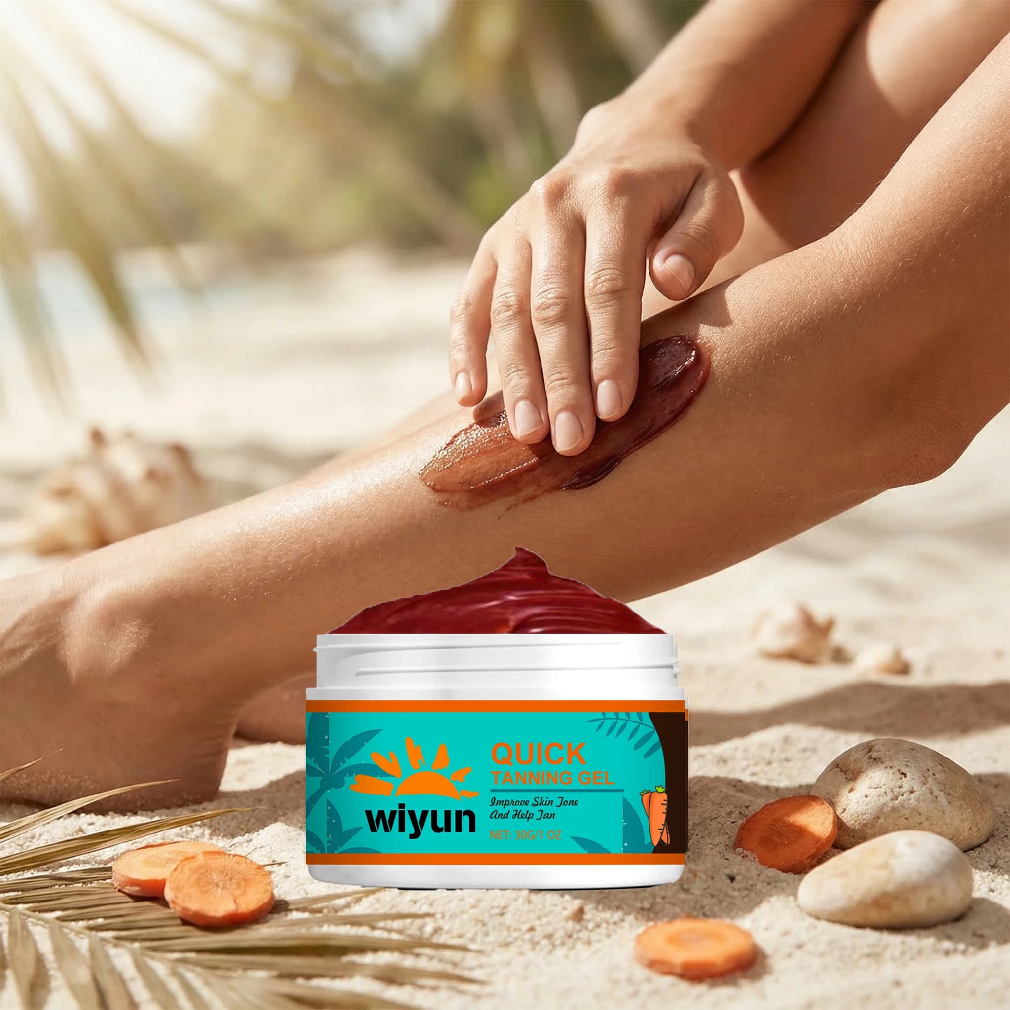 30G Sunless Body Tanning Gel Gentle Moisturizing Nourishing Enhance Skin Gloss Repairing Soothing Natural Bronze Tanning Lotion