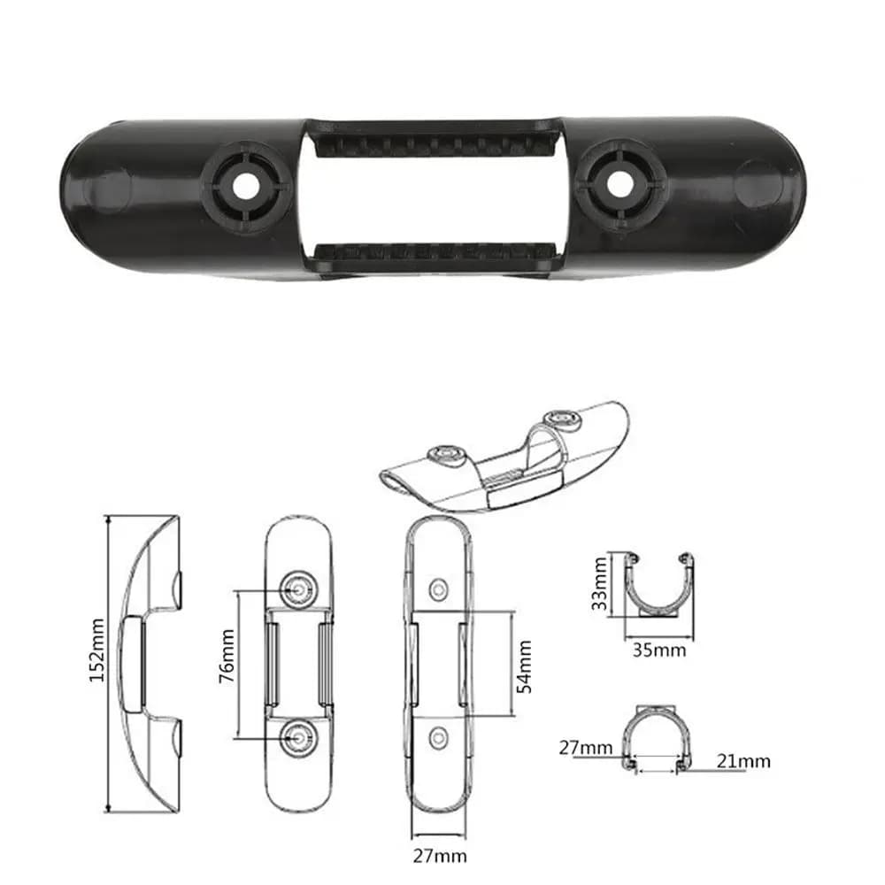 1 Kit Supporto per ponte per barca con viti Accessori per la pesca marina Keeper per pagaia Clip per pagaia per kayak Keeper per remi per pagaia